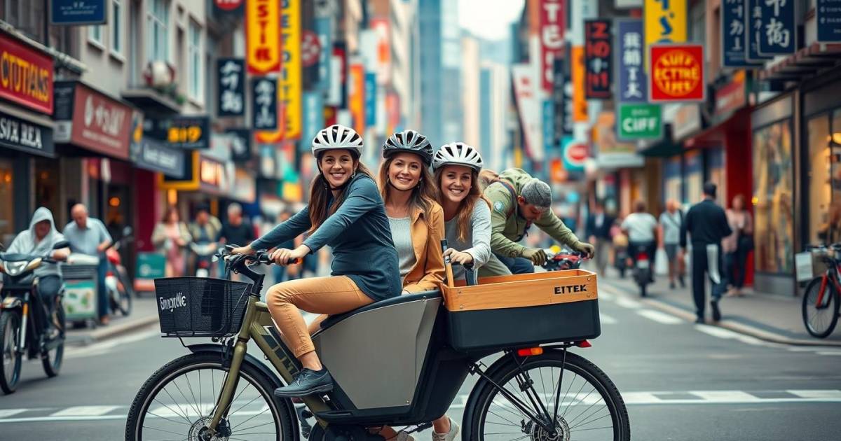 Le vélo cargo électrique en ville : quel casque choisir pour protéger toute la famille ?
